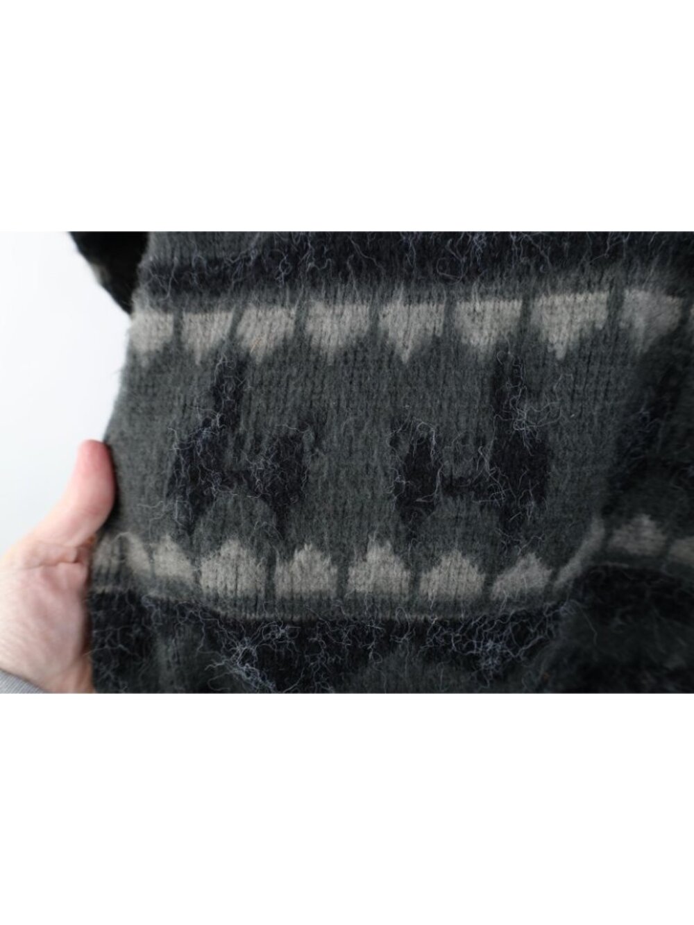 Vintage 90s Streetwear Mens Size Medium Heavyweight Wool Knit Cardigan Sweater - Picture 11 of 14
